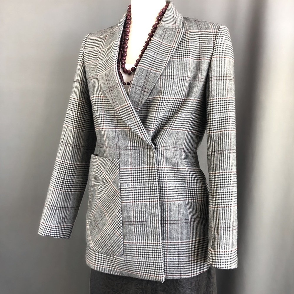 MO & Co Wool Blend blazer with Oversized Pocket